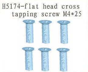 H5174 Flat Head Cross Tapping Screw M4*25