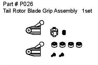 P026 Tail Rotor Blade Grip Assembly 