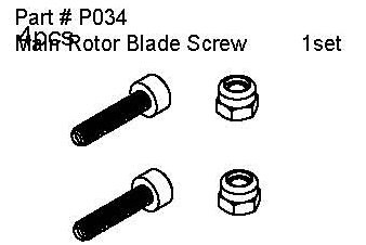P034 Main Rotor Blade Screws 