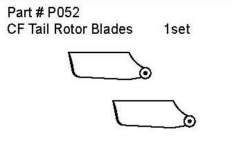 P052 CF tail Rotor Blades 