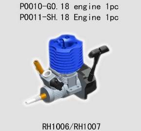 P0010 GO .18 Pullstart Engine w/glow plug
