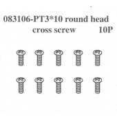 083106 Round Head Screw PT3*10