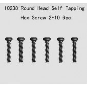 10238 Round Head Self Tapping Hex Screw 6pcs2*10
