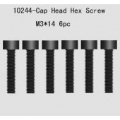 10244 Cap Head Hex Screw 6pcM3*14