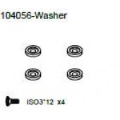 104056 Washer + Philip Screw ISO3*12 x4
