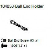104058 Ball End Holder + Ball End Screw M3 x1 + Philip Screw ISO3*12 x1