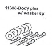 11308 Body Pins w/ wasjer 6PCS