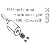 19224 Main Motor / Gear for Main Motor / ISO 2.5*5 Screw