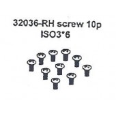 32036 RH Screw 10PCS ISO3*6