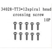 34028 TT3*12 Spiral Head Crossing Screw