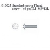 910023 Standard Metric T-Head Screw M3*12L