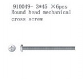910049 ISO 3*45 Round Head Mechanical Cross Screw