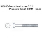 910085 Round Head Screw 3*22
