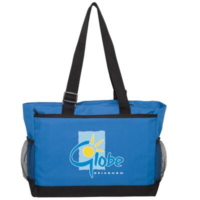 CS7529 Large Zippered Tote With Shoulder Straps