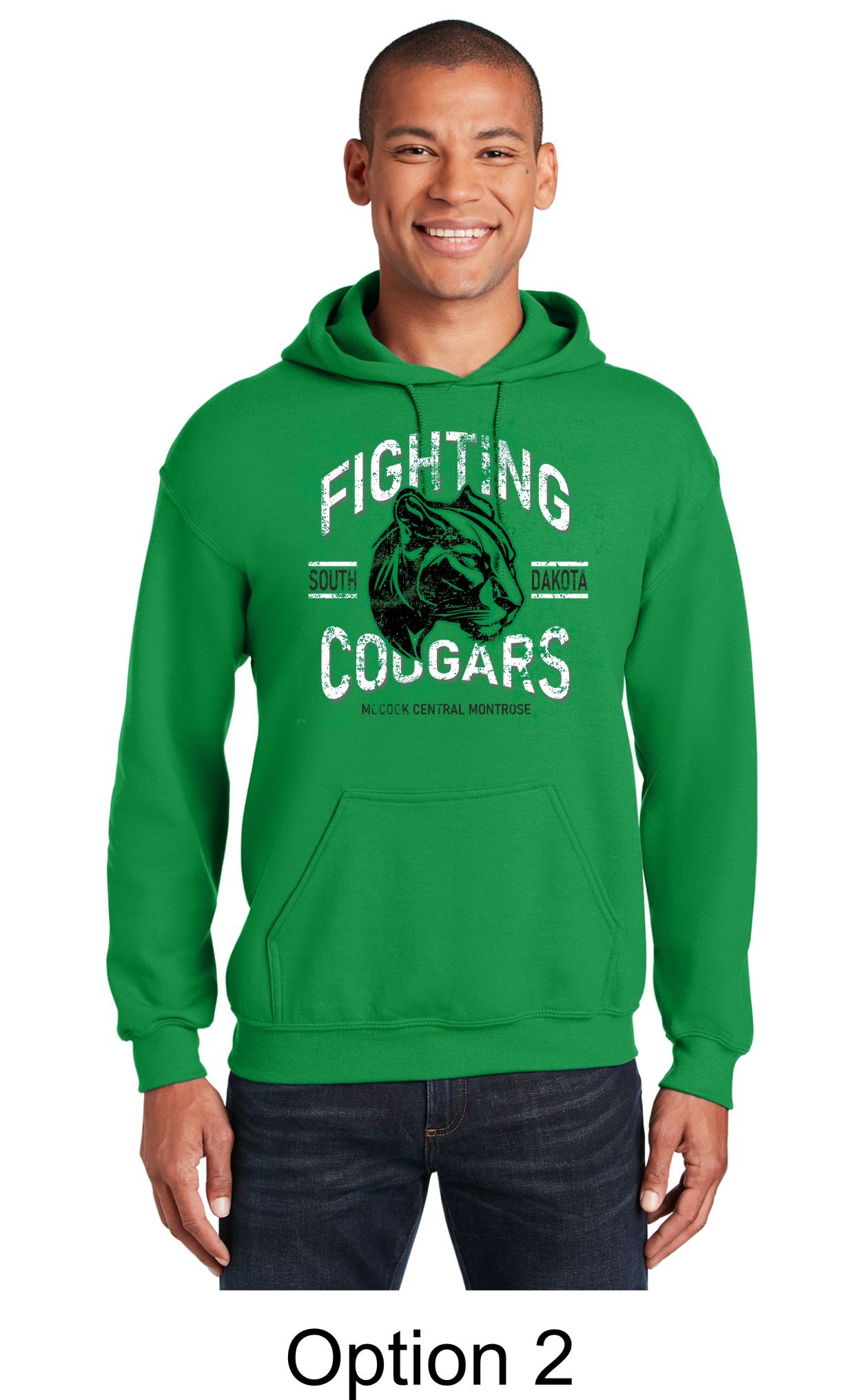 MCM Fighting Cougars Customizable Hoodie - Irish Green