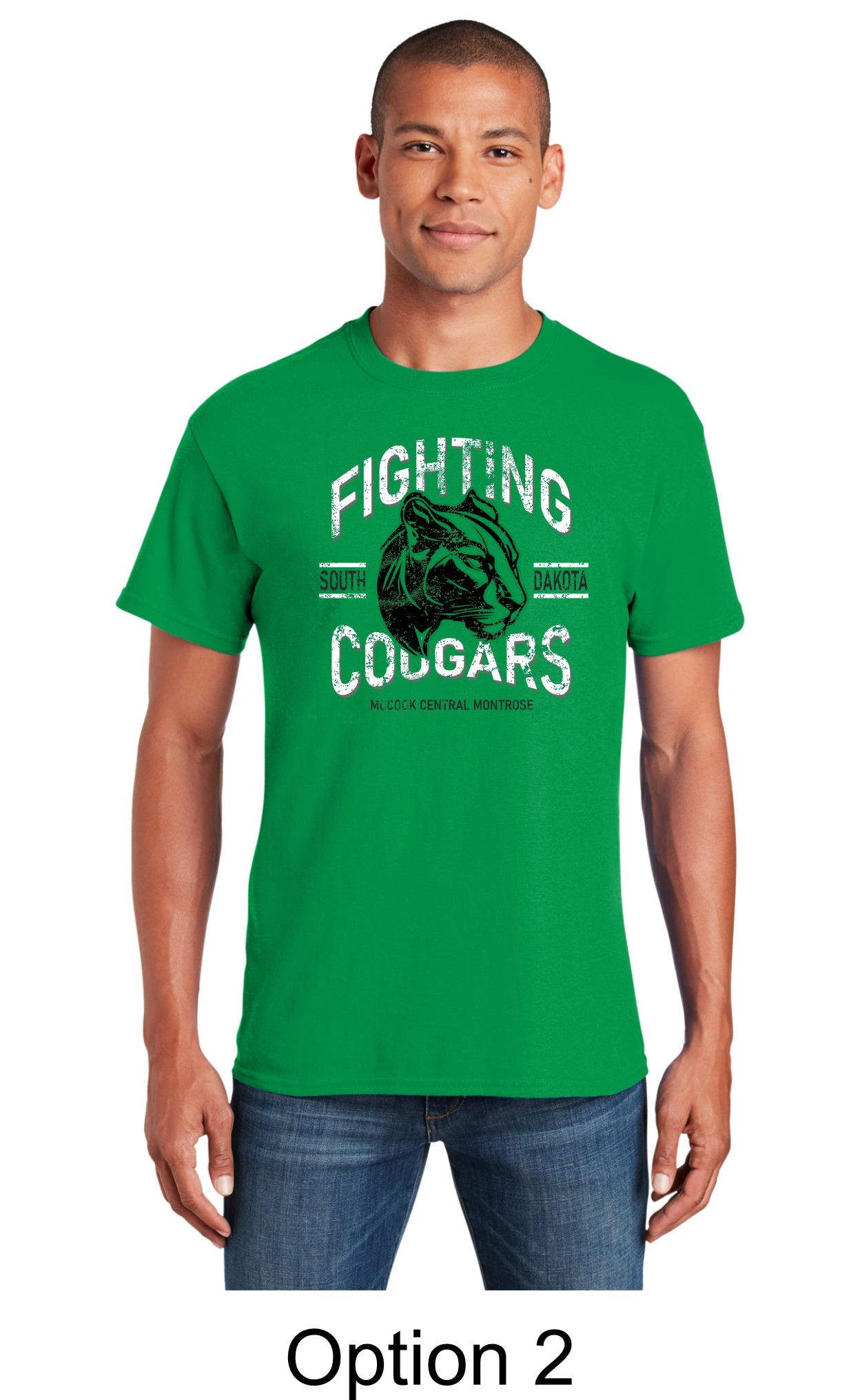 MCM Fighting Cougars Customizable T-Shirt - Irish Green