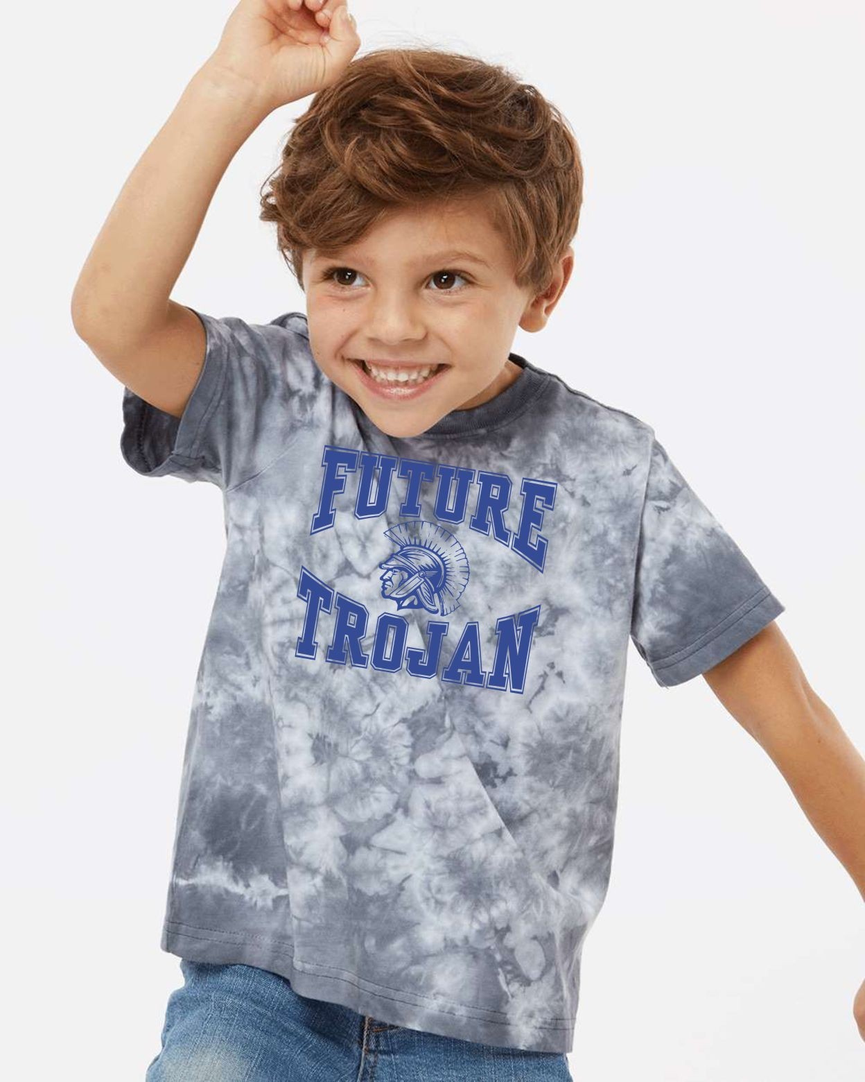 Toddler West Central Future Trojan Crystal Dye T-Shirt - Silver