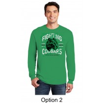 MCM Fighting Cougars Customizable Long Sleeve - Irish Green