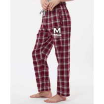 Ladies Spirit of Madison Pajama Pants - Heritage Maroon Plaid