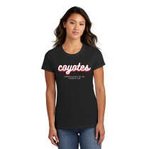 Ladies Coyotes Women In Law Ring Spun Cotton Tee - Black
