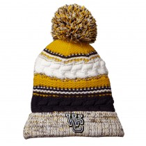 WC Knitted Pom Pom Hat - Gold